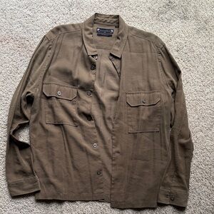 All Saints Men's Tan Shirt Jacket